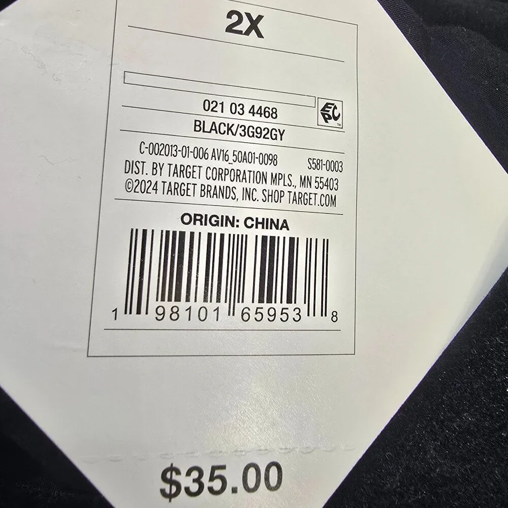 Women's Flutter Short Sleeve Maxi A-Line Dress - Ava & Viv - Black 2X - Picture 12 of 13